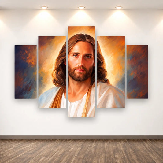CUADRO DE 5 PIEZAS SAGRADA DEVOCION