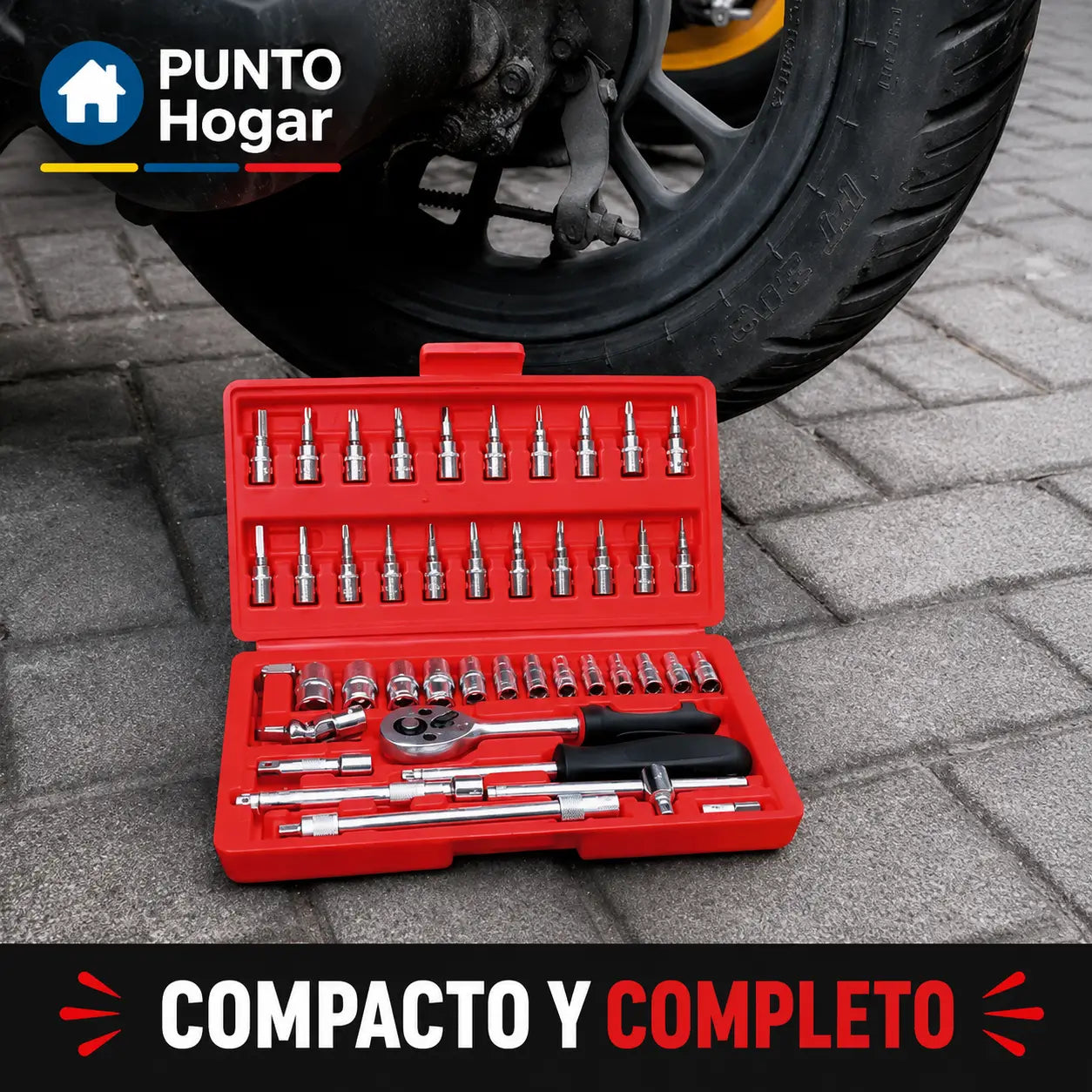 KIT PROFESIONAL DE HERRAMIENTAS 46 PIEZAS
