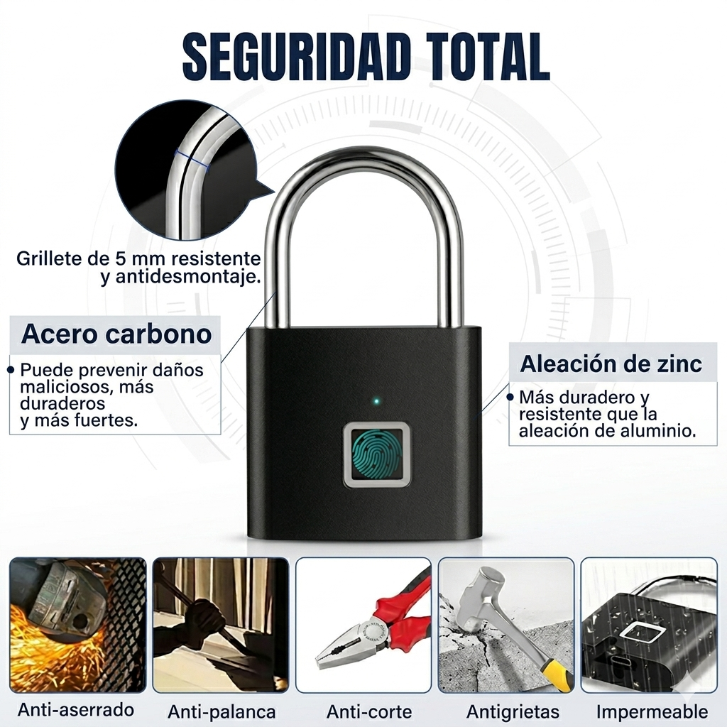 Candado Inteligente con Huella Digital SmartBlock™