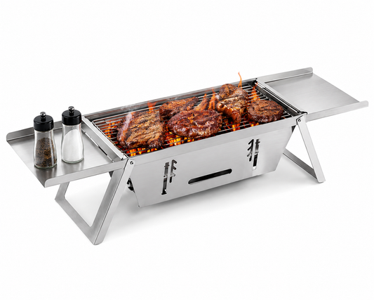 ASADOR PORTATIL DE ACERO INOXIDABLE
