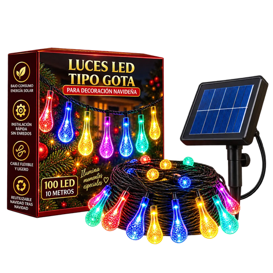 LUCES DE DECORACION CON PANEL SOLAR